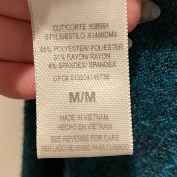 HeartSoul Teal Turtleneck Sleeveless Maxi Sweater Dress - Picture 3 of 4